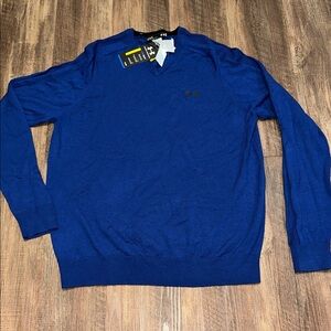 NWT Under Armour COLD GEAR Storm Golf Sweater 100% Merino Wool‎ size L